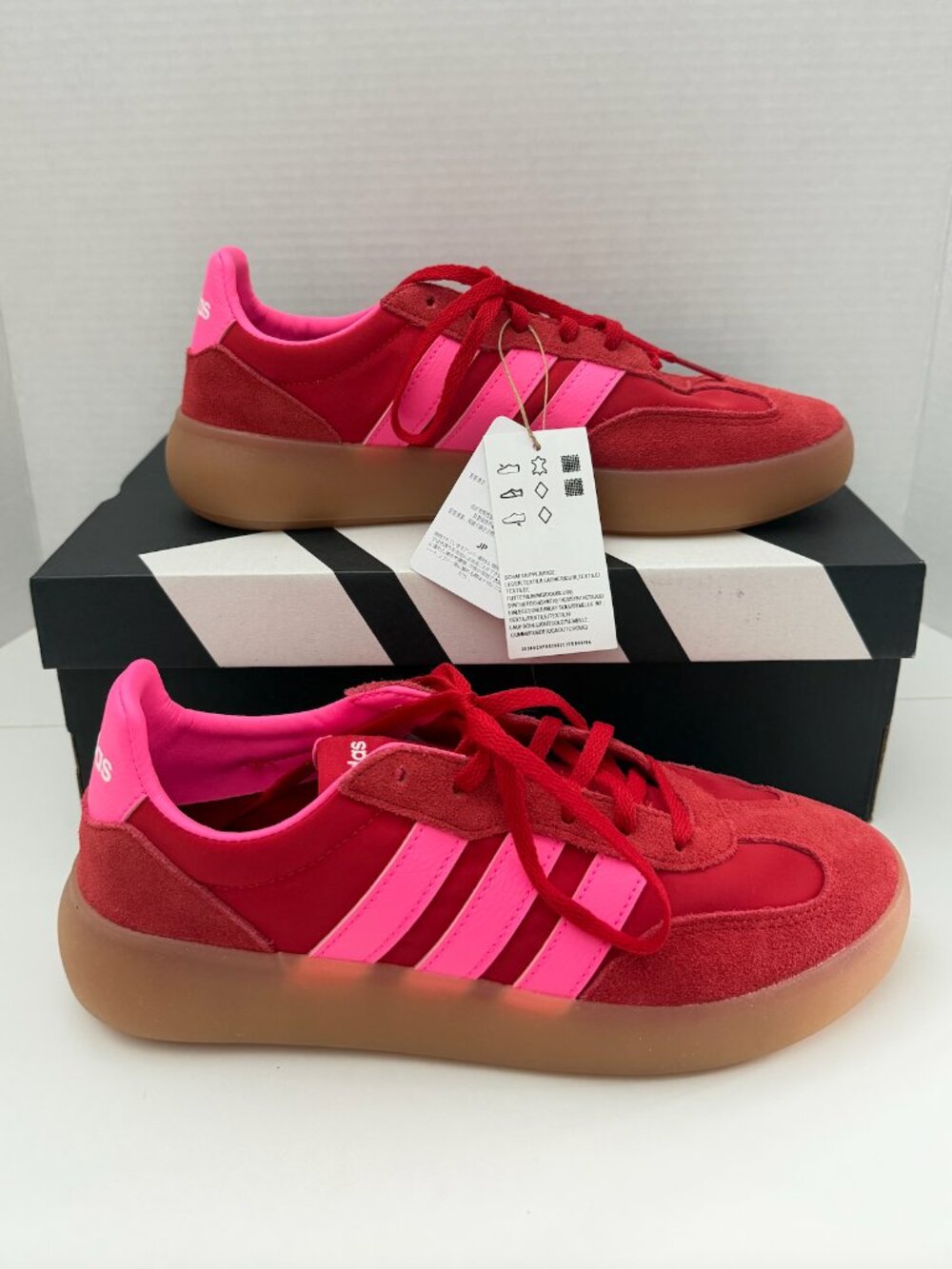 Adidas Barreda Decode J Red Pink Sneakers Shoes Size 7 NWT